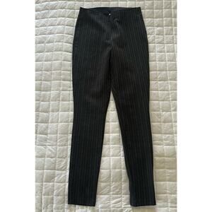 GAP Womens Pants Black Striped Ponte Stretch Knit Mid Rise Slim Leg Career | XS